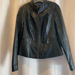 Apt. 9 Black Faux Leather Jacket